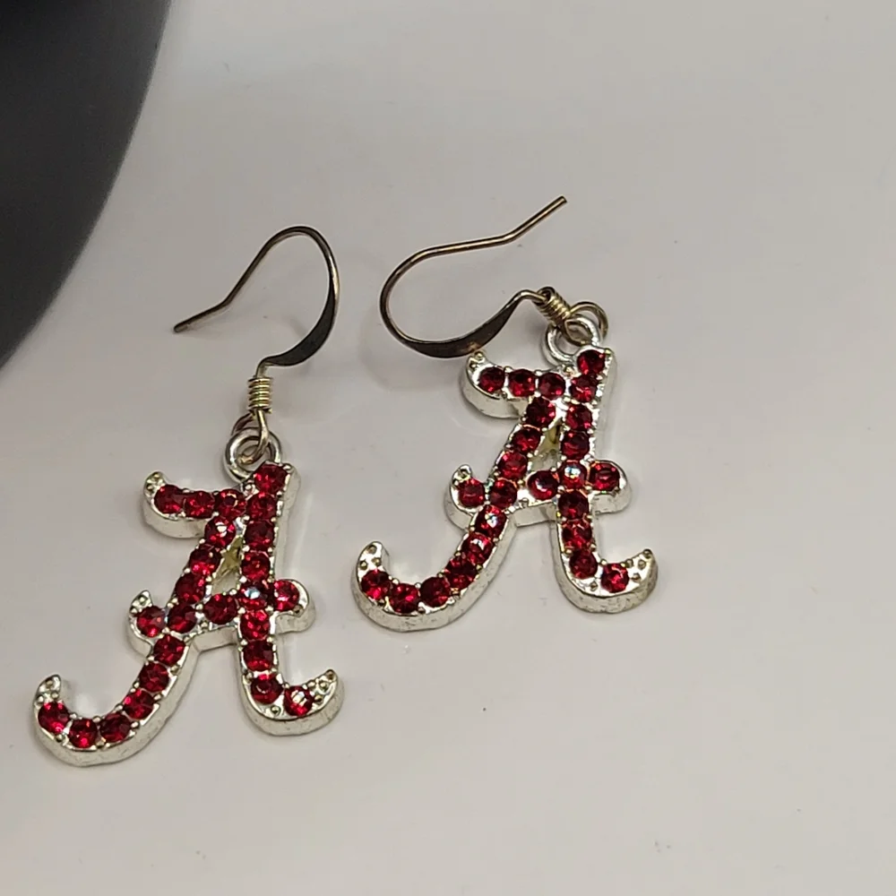 Alabama University Roll Tide Houndstooth Red White Black Silver Jewelry Lot - Picture 12 of 16